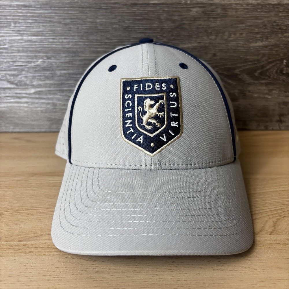 Nike Hat Cap Strap Back Gray Fides Scientia Virtus Lions Embroidered Mens